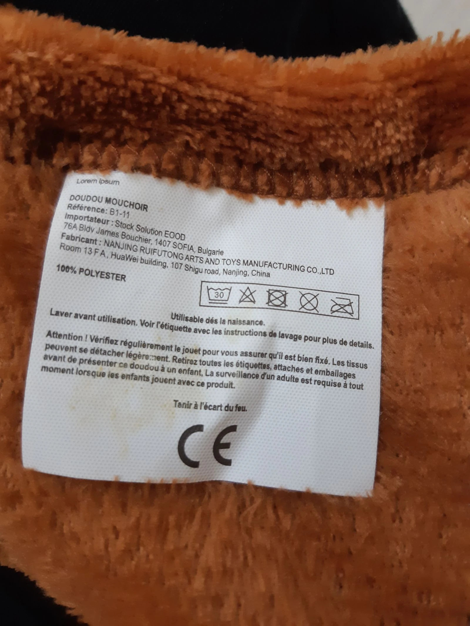 Peluche de pañuelo de osito – photo 3
